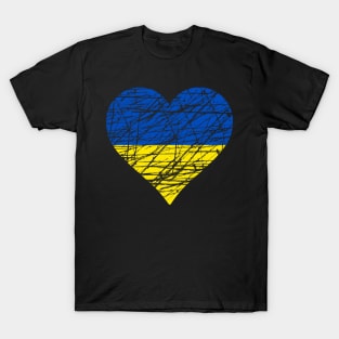 Ukraine Flag Heart Shirt Ukrajina T-Shirt